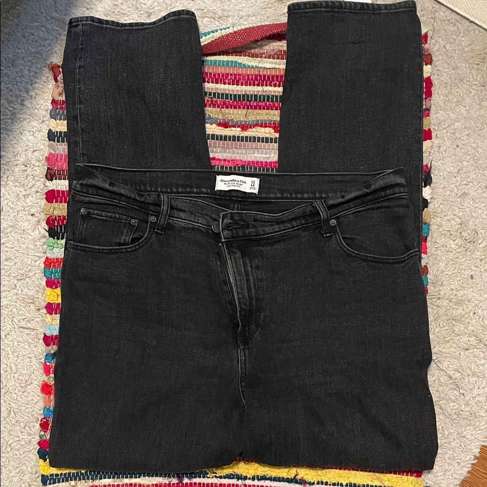 Abercrombie & Fitch Women's Black Straight Leg Jeans